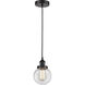Edison Beacon LED 6 inch Matte Black Mini Pendant Ceiling Light