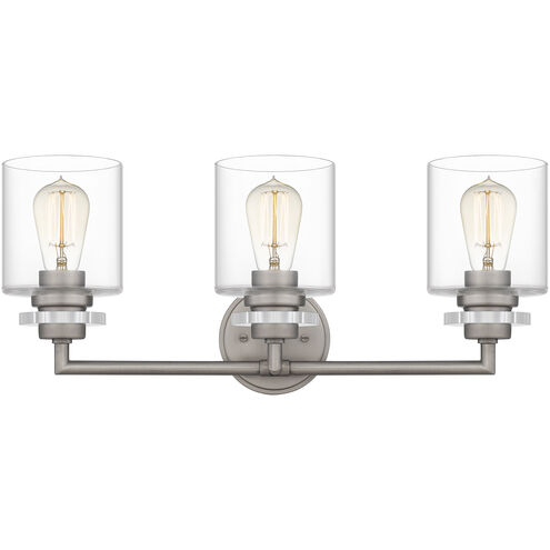 Jaspar 3 Light 23 inch Antique Nickel Bath Light Wall Light