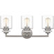 Jaspar 3 Light 23 inch Antique Nickel Bath Light Wall Light