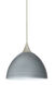 Brella 1 Light Satin Nickel Pendant Ceiling Light in Titan Glass, Halogen