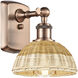 Ballston Bristol Natural II Armed Sconce Wall Light in Antique Copper