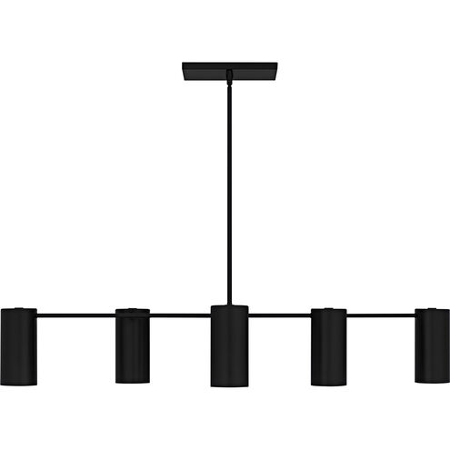 Foreland 6 Light 50 inch Matte Black Linear Chandelier Ceiling Light, Large