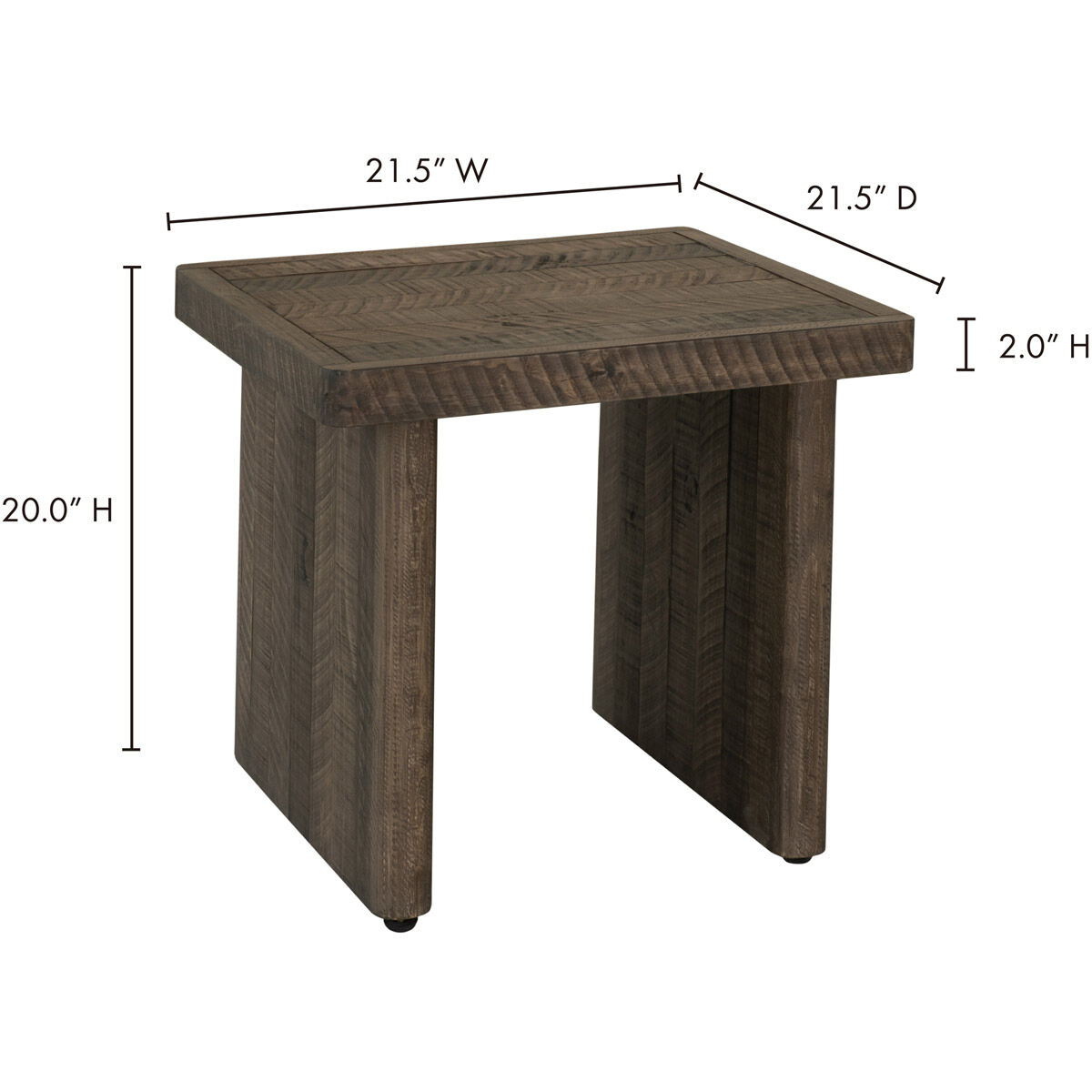 Monterey 22 X 22 inch Brown End Table
