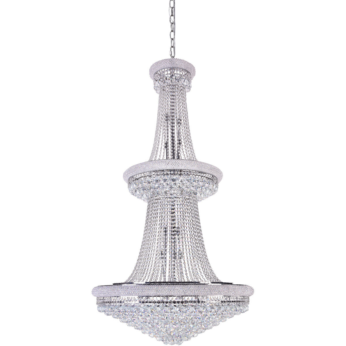 Canada 32 Light 36 inch Chrome Chandelier Ceiling Light