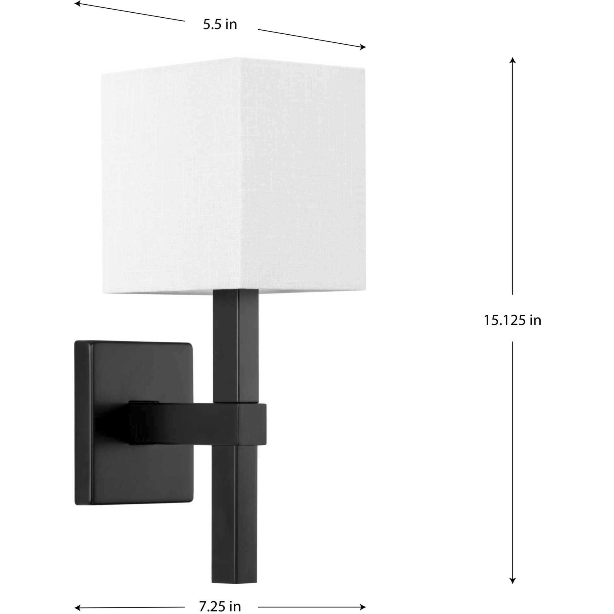 Metro 1 Light 7 inch Matte Black Wall Sconce Wall Light, Design Series