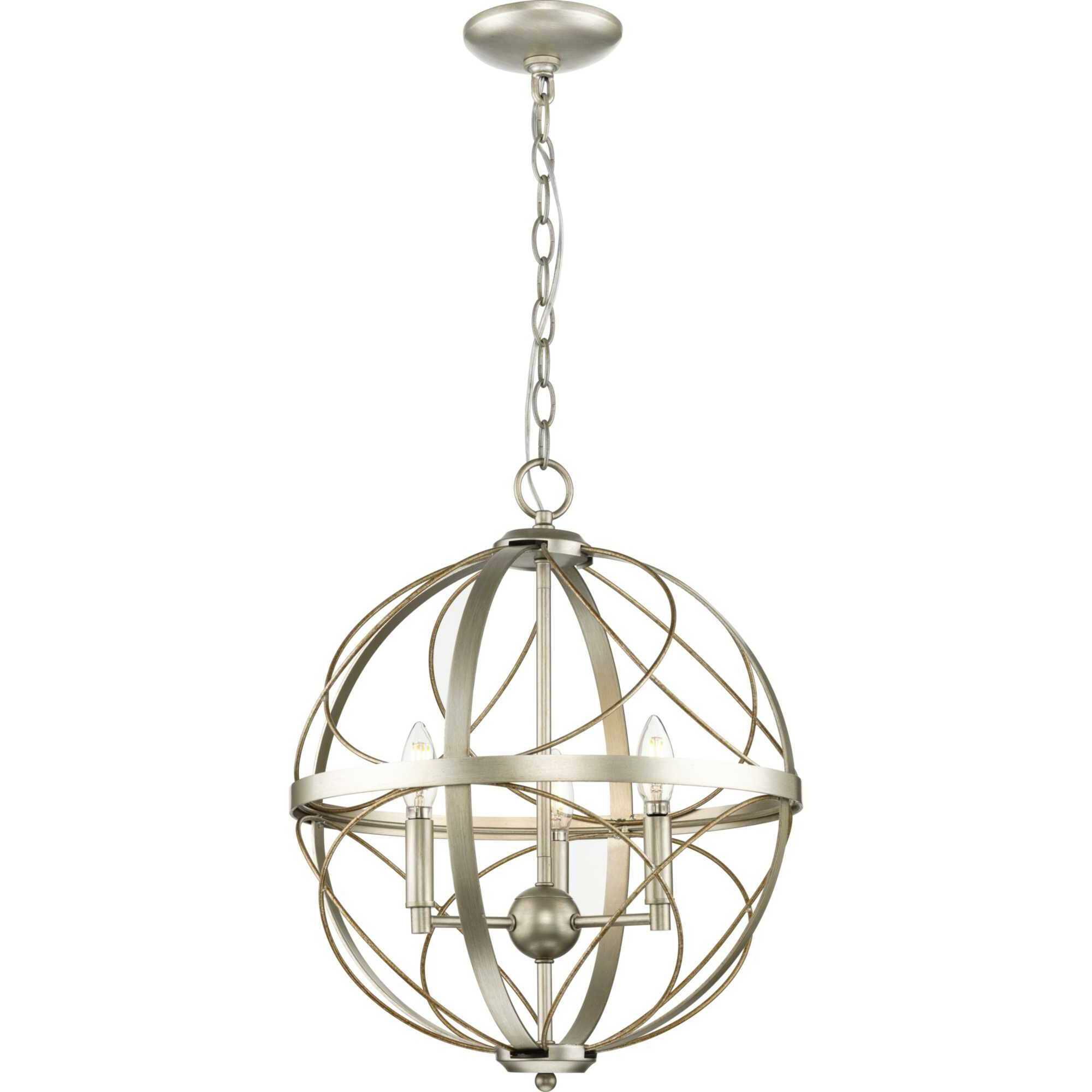 Brandywine 3 Light Silver Ridge Pendant Ceiling Light