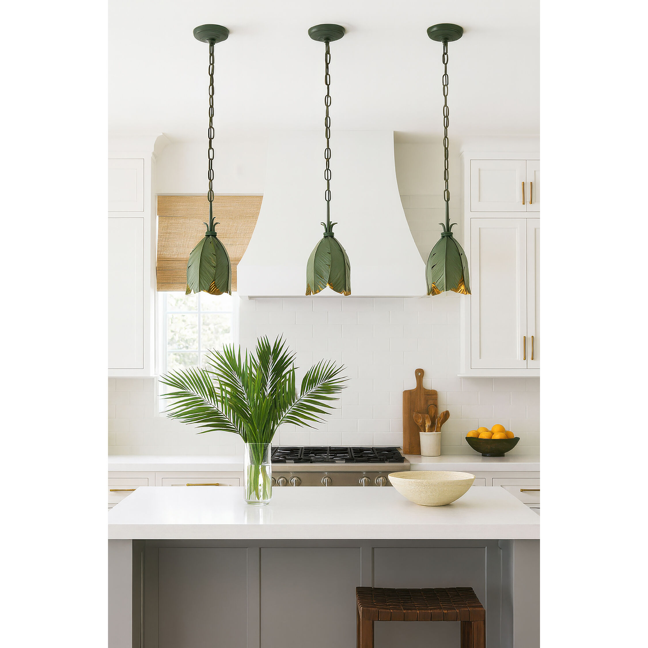 Banana Leaf 1 Light 9 inch Banana Leaf Mini Pendant Ceiling Light