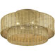 Weavington 4 Light 21 inch Antique Gold Leaf Semi Flush Mount Ceiling Light, Extra Large