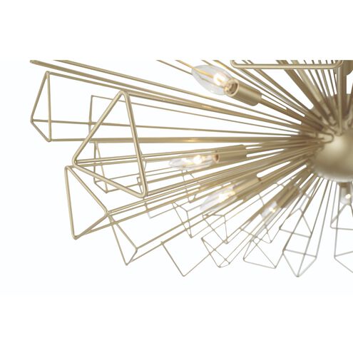 Dendelio 10 Light 24.5 inch Gold Chandelier Ceiling Light