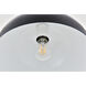 Forte 1 Light 12 inch Black Pendant Ceiling Light