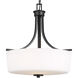 Kemal 3 Light 16 inch Midnight Black Pendant Ceiling Light