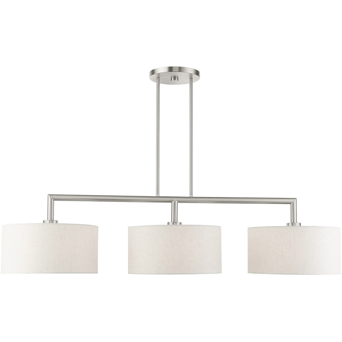 Meridian Linear Chandelier Ceiling Light in Brushed Nickel