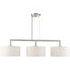 Meridian Linear Chandelier Ceiling Light in Brushed Nickel