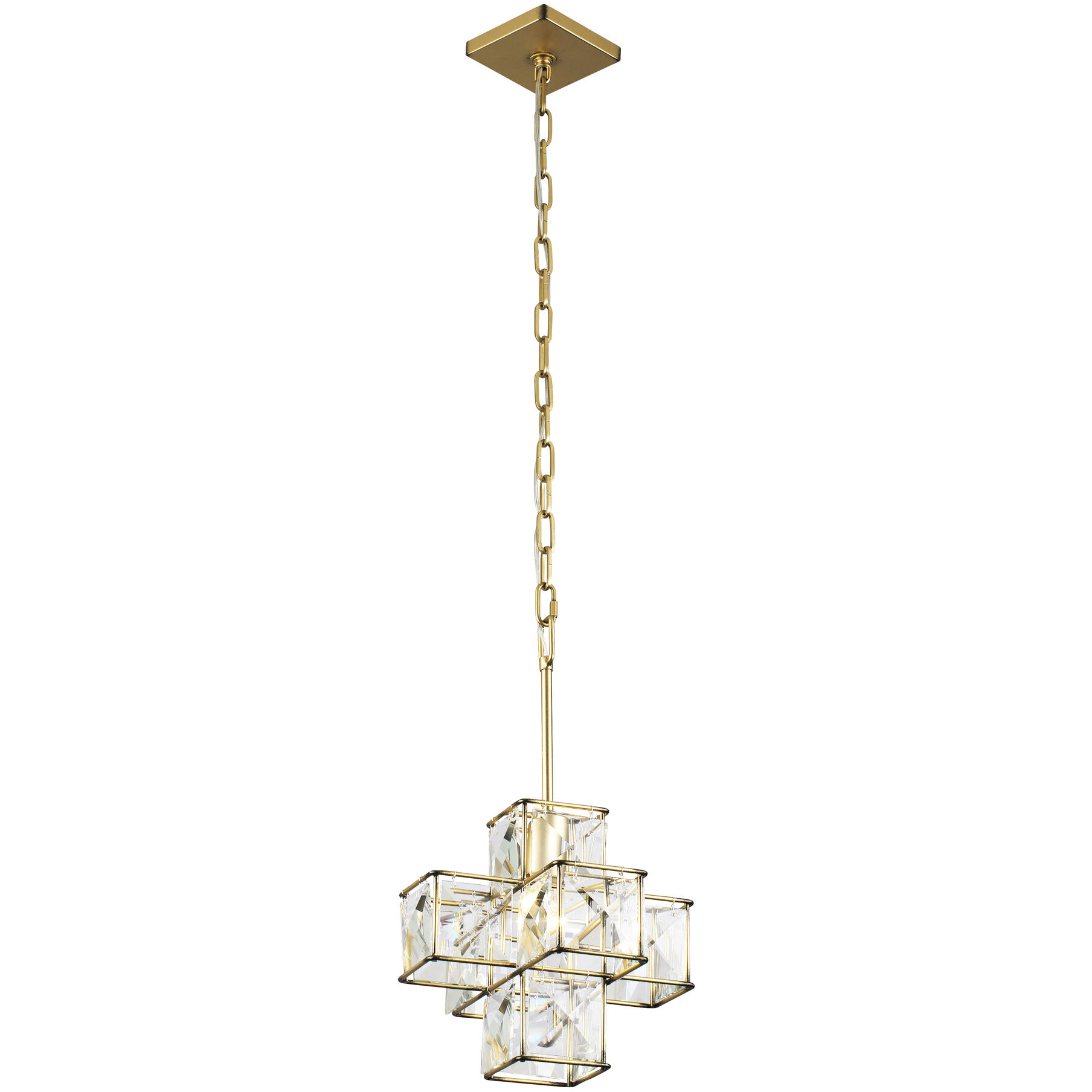 Cubic 1 Light 11.5 inch Calypso Gold Pendant Ceiling Light