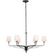 Chapman & Myers Amalfi LED 40.5 inch Waxed Black Chandelier Ceiling Light