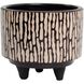 Ofelia Black with White Indoor Planter
