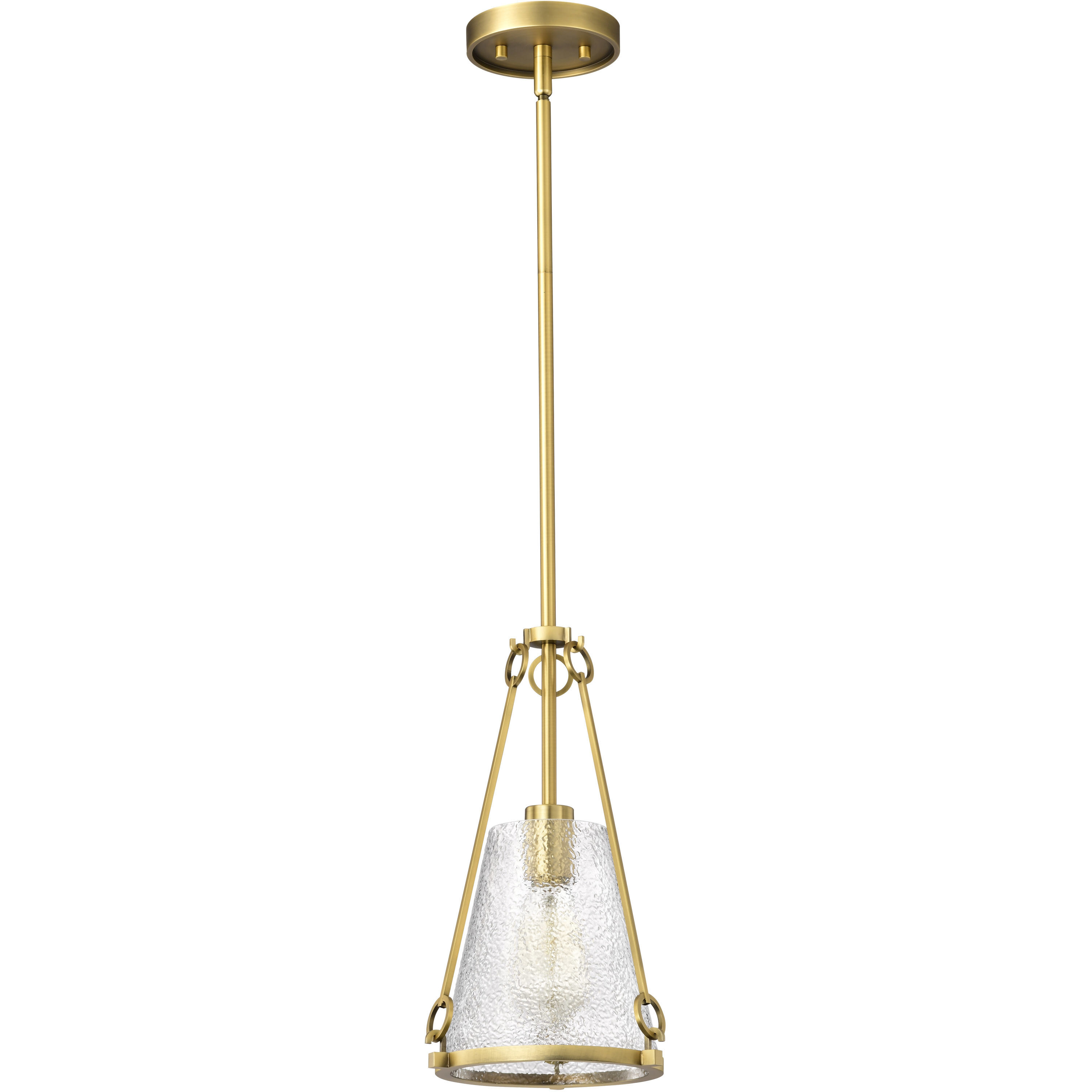 Valentine 8 inch Vintage Brass Pendant Ceiling Light