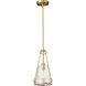 Valentine 8 inch Vintage Brass Pendant Ceiling Light