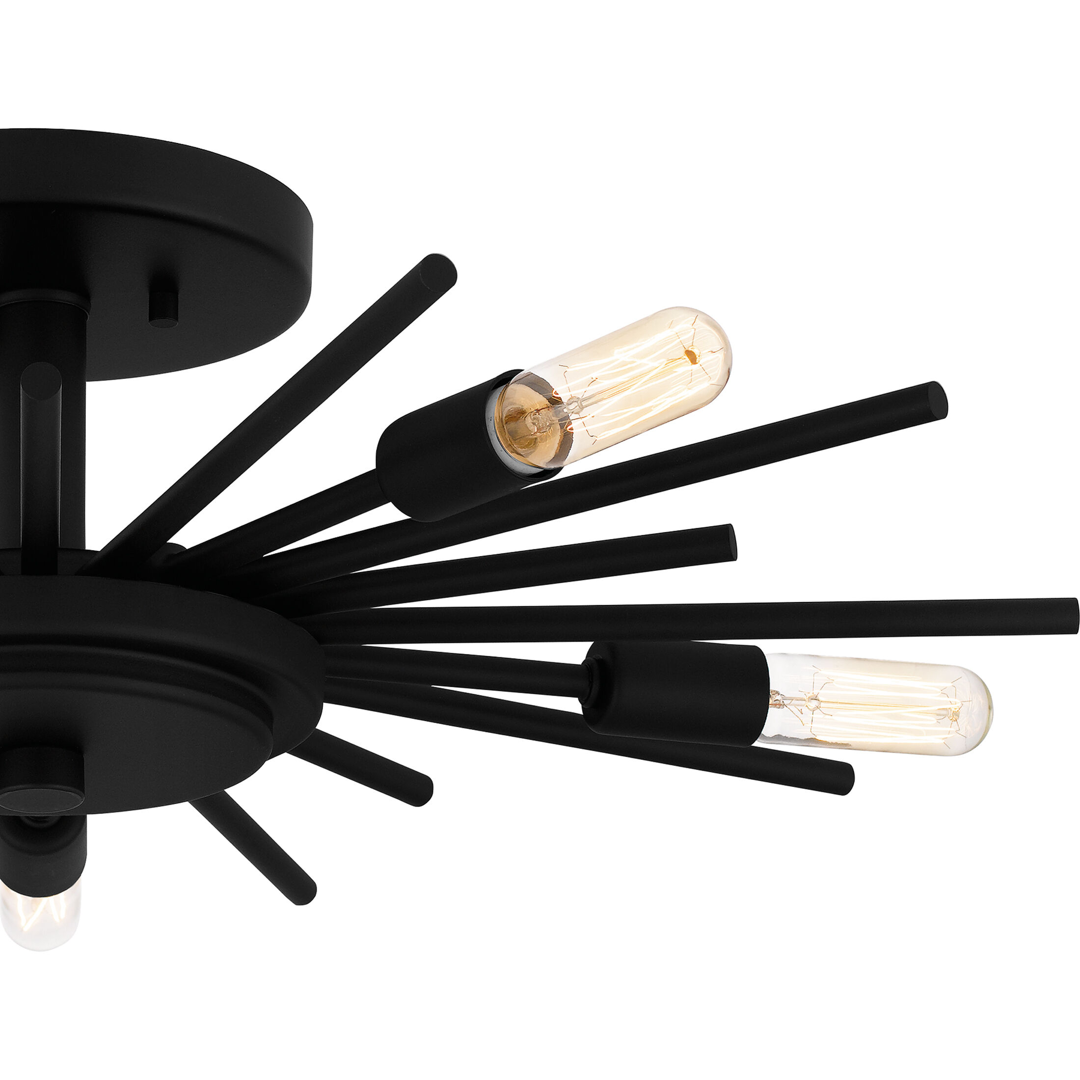 Mesquite 5 Light 22 inch Matte Black Semi-Flush Mount Ceiling Light