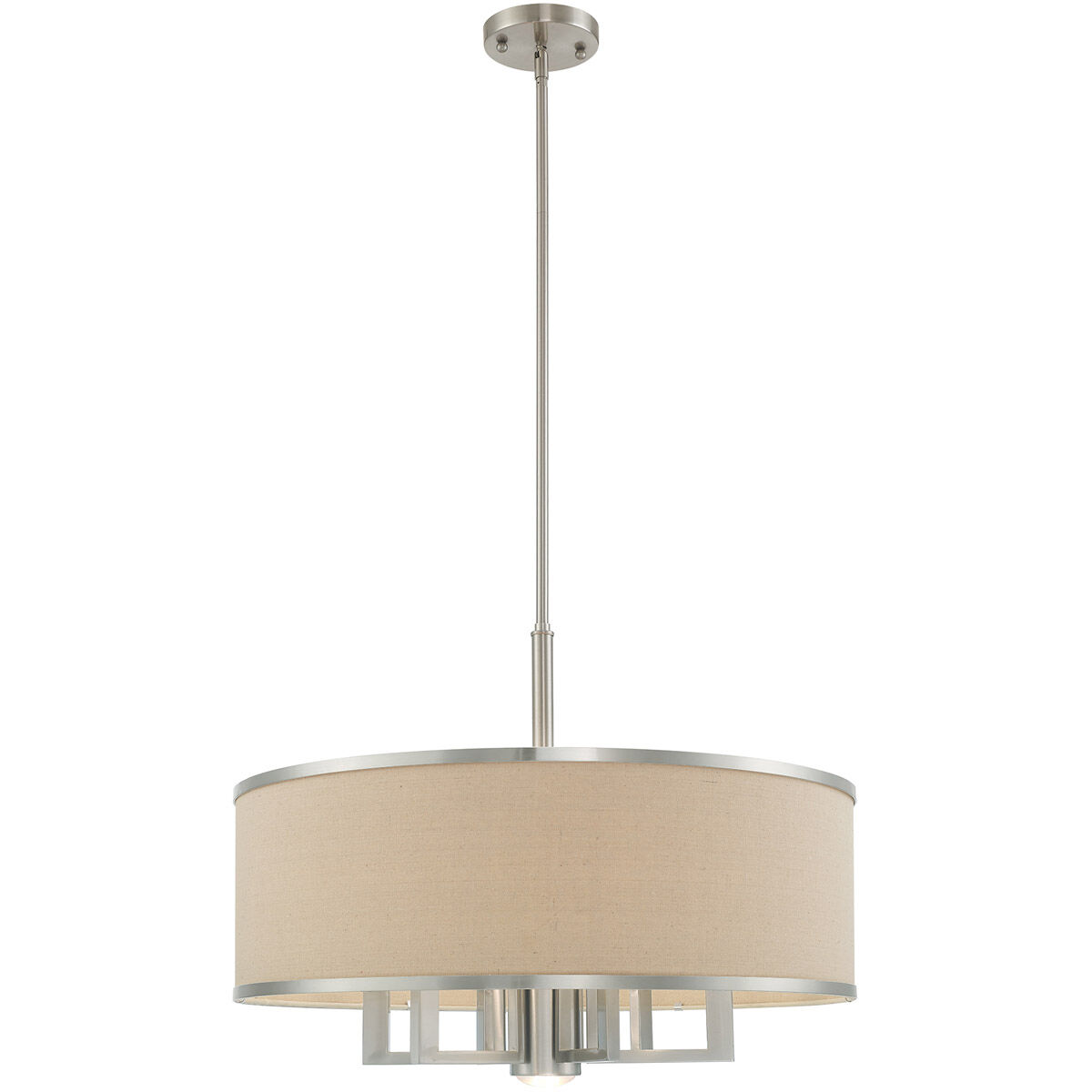 Park Ridge 7 Light 24 inch Brushed Nickel Pendant Chandelier Ceiling Light