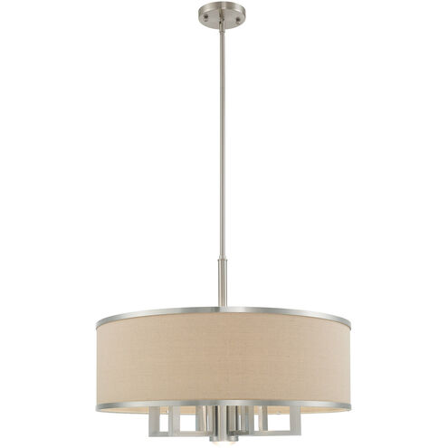 Park Ridge 7 Light 24 inch Brushed Nickel Pendant Chandelier Ceiling Light