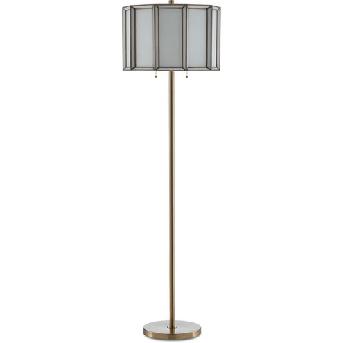 Daze 63 inch 60.00 watt Antique Brass/White Floor Lamp Portable Light