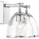 Wynnfrost 2 Light 15 inch Chrome Vanity Wall Light