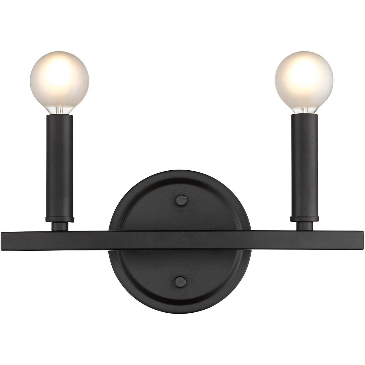 Sawyer 2 Light 12 inch Matte Black Vanity Light Wall Light