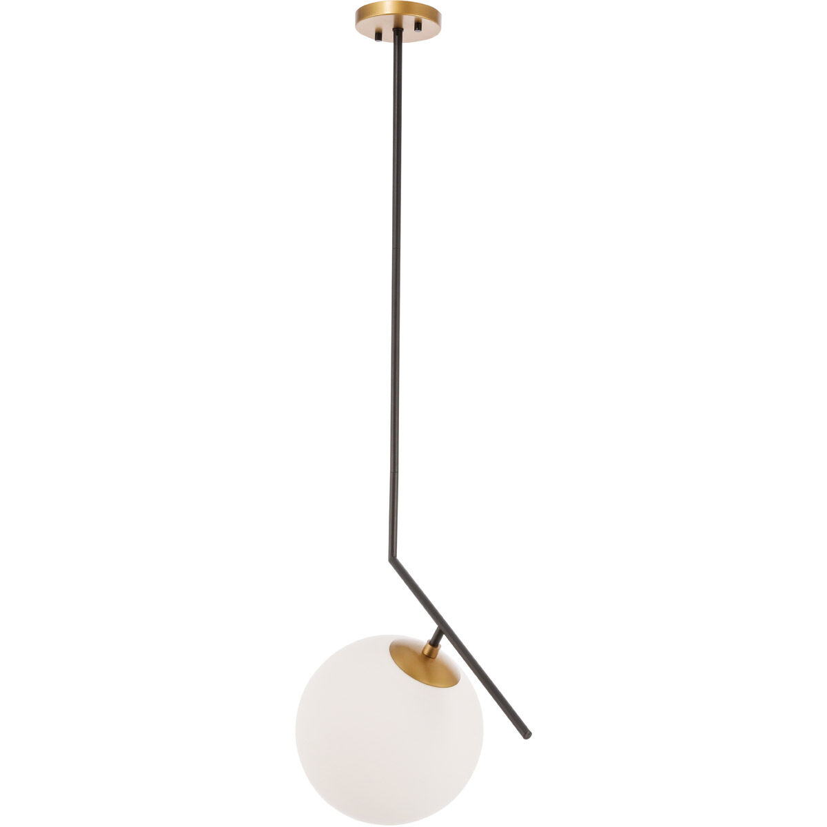 Ryland 1 Light 16 inch Black and Brass Pendant Ceiling Light