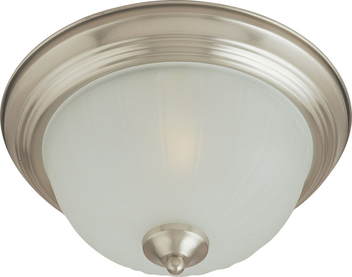 Essentials - 583x 2 Light 14 inch Satin Nickel Flush Mount Ceiling Light