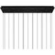 Greta LED 48 inch Black Chandelier Ceiling Light