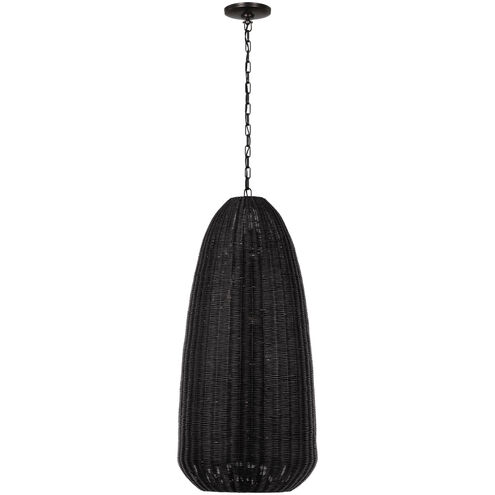 Chapman & Myers Kokomo LED 20 inch Bronze Elongated Pendant Ceiling Light