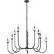 Allistair 10 Light 42 inch Matte Black Chandelier Ceiling Light