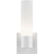 Aero ADA Wall Sconce Wall Light in Textured White with Antique Brass Accent