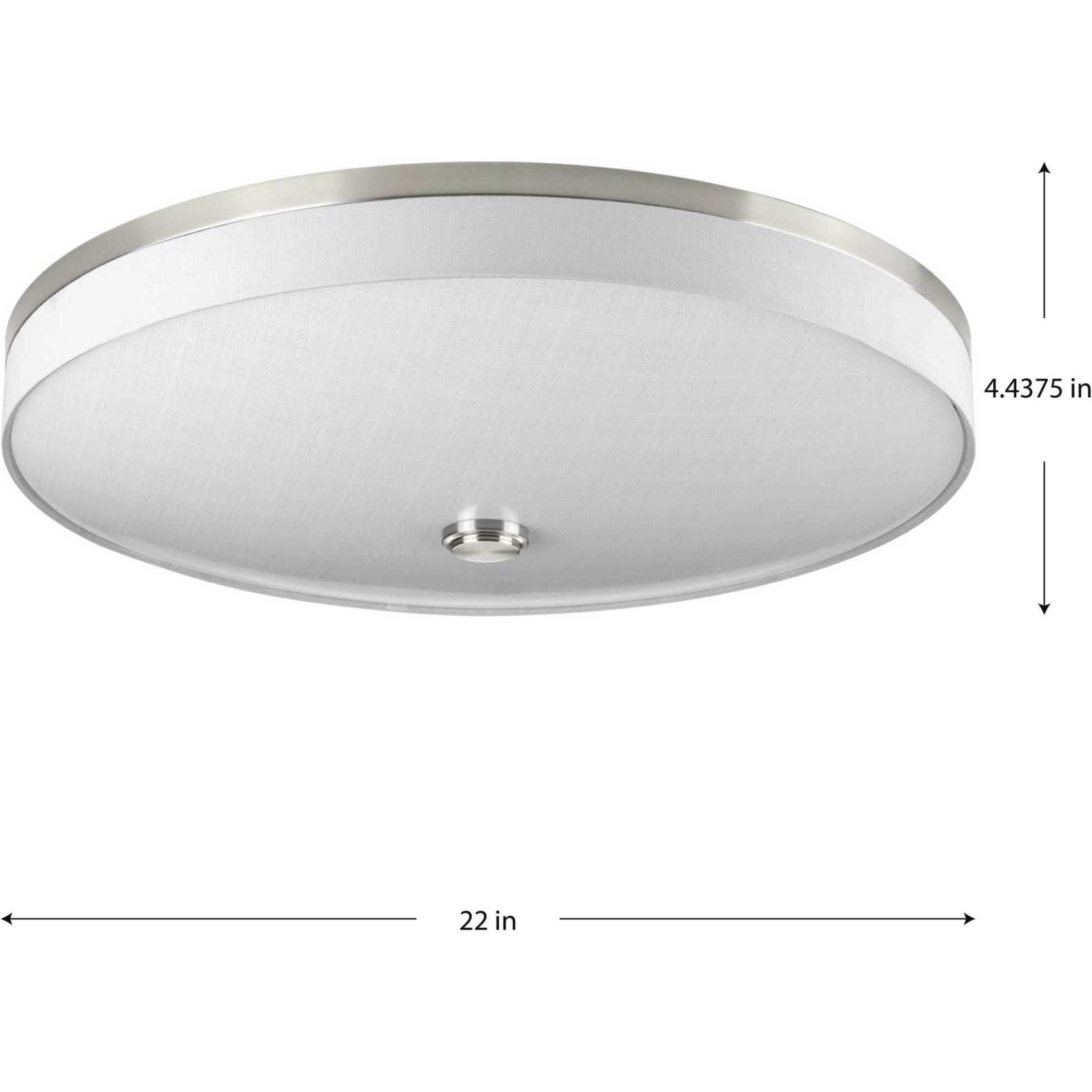 Weaver LED LED 22 inch Brushed Nickel Flush Mount Ceiling Light, Progress LED