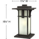 Manhattan LED 18 inch Oil Rubbed Bronze Outdoor Pier Mount Lantern, Extra Large