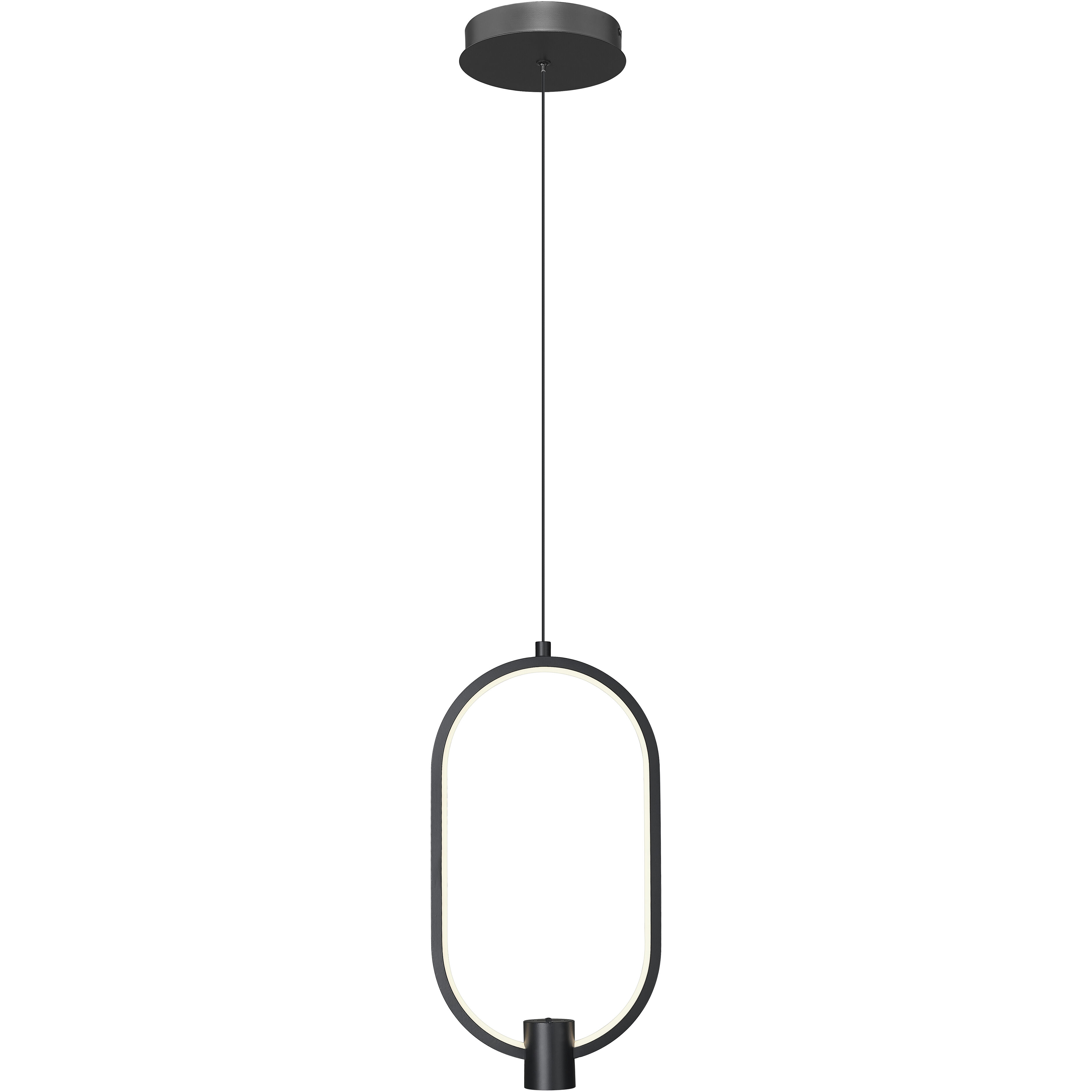Saros LED 8.75 inch Matte Black Pendant Ceiling Light
