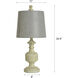 Signature 24.75 inch 40 watt Distressed Gray and Cream Table Lamp Portable Light