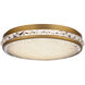 Signature Kristally LED 12 inch Aged Brass Flush Mount Ceiling Light