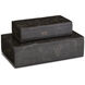 Black Bone 8 inch Black Boxes, Set of 2