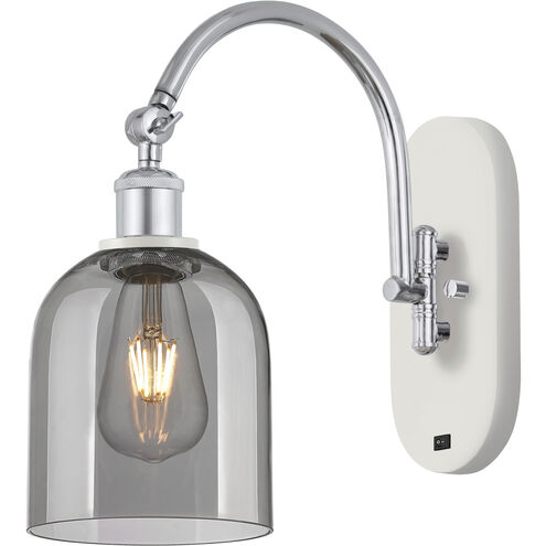 Ballston Bella 1 Light 5.5 inch White Polished Chrome Sconce Wall Light