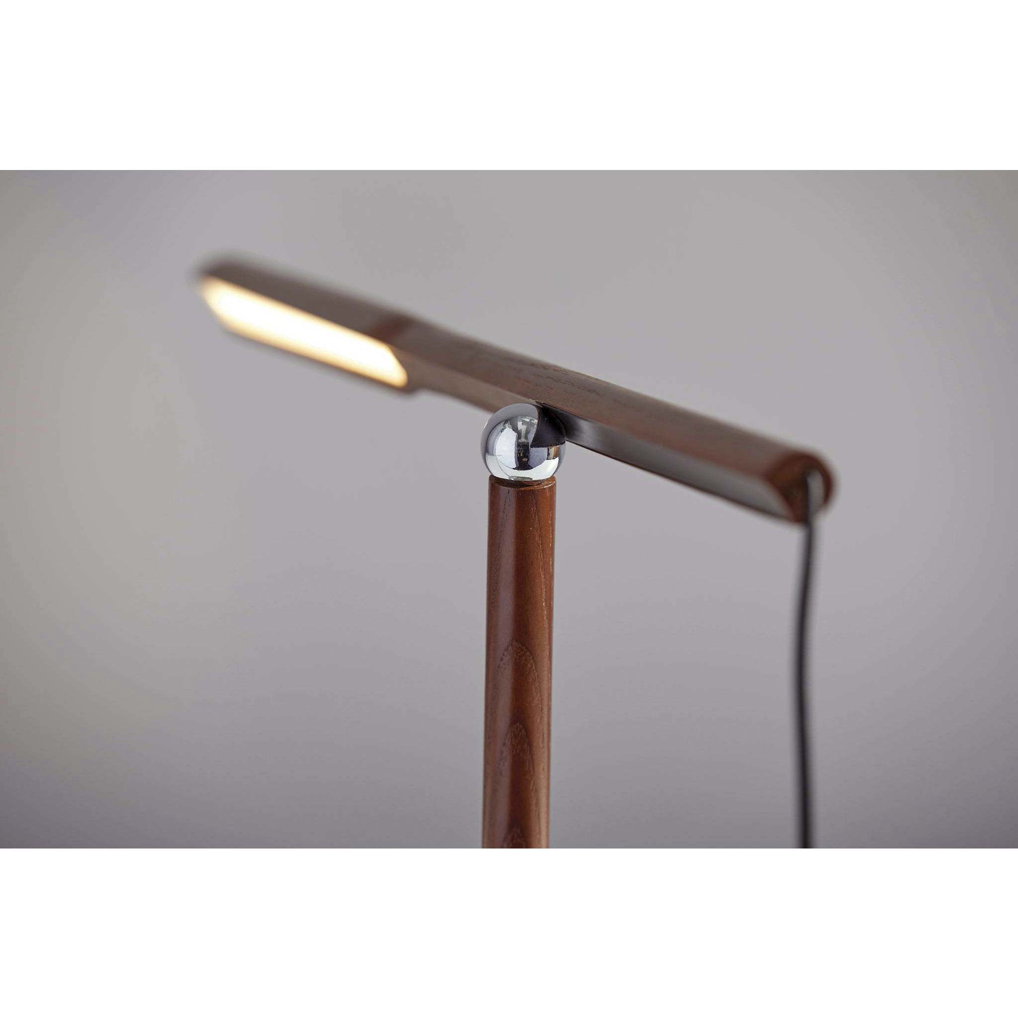 Gravity 14 inch 8.00 watt Walnut Ash Wood Desk Lamp Portable Light, ADS360
