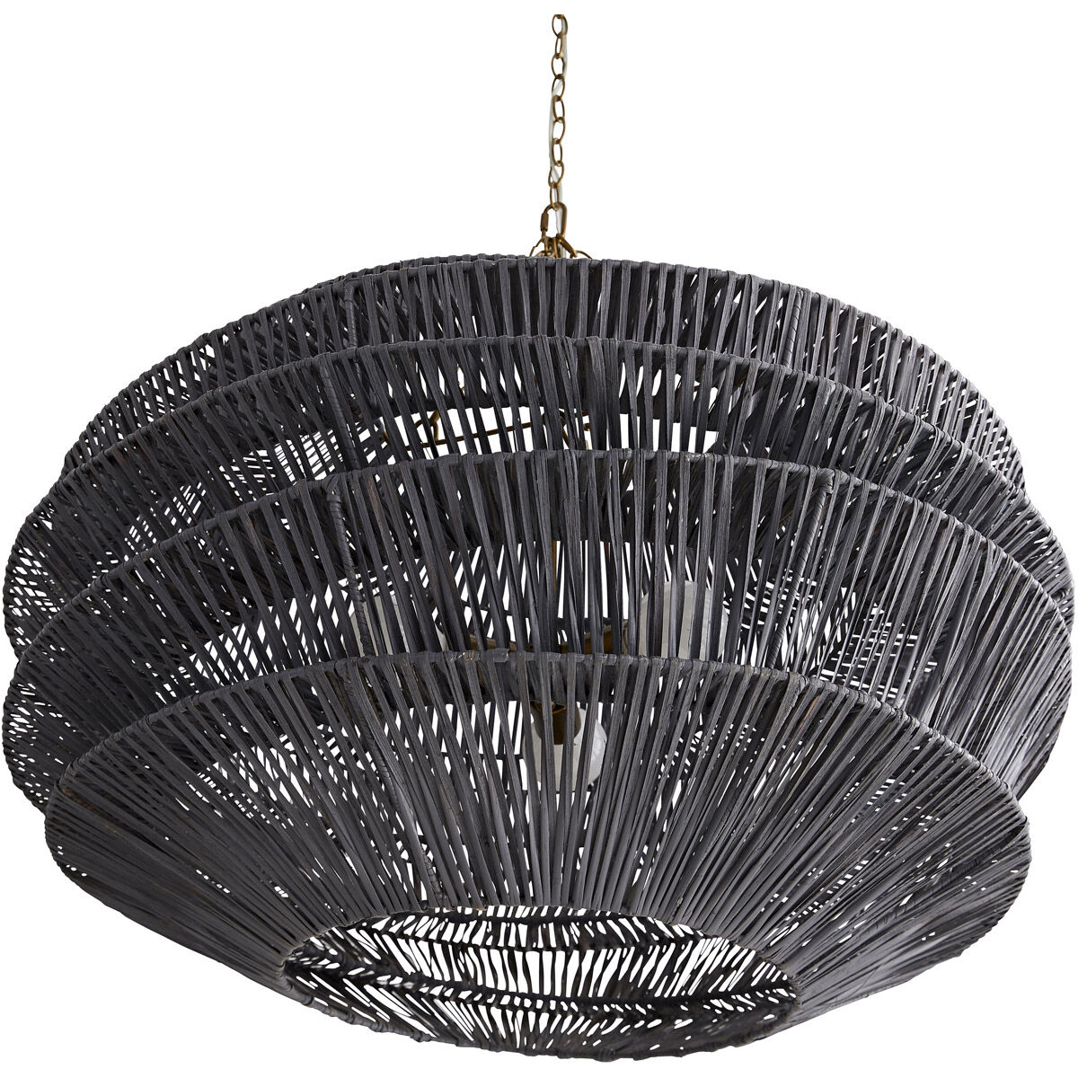 Barton 3 Light 33 inch Antique Brass Pendant Ceiling Light