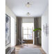 Canada 3 Light 16 inch Chrome Semi Flush Mount Ceiling Light
