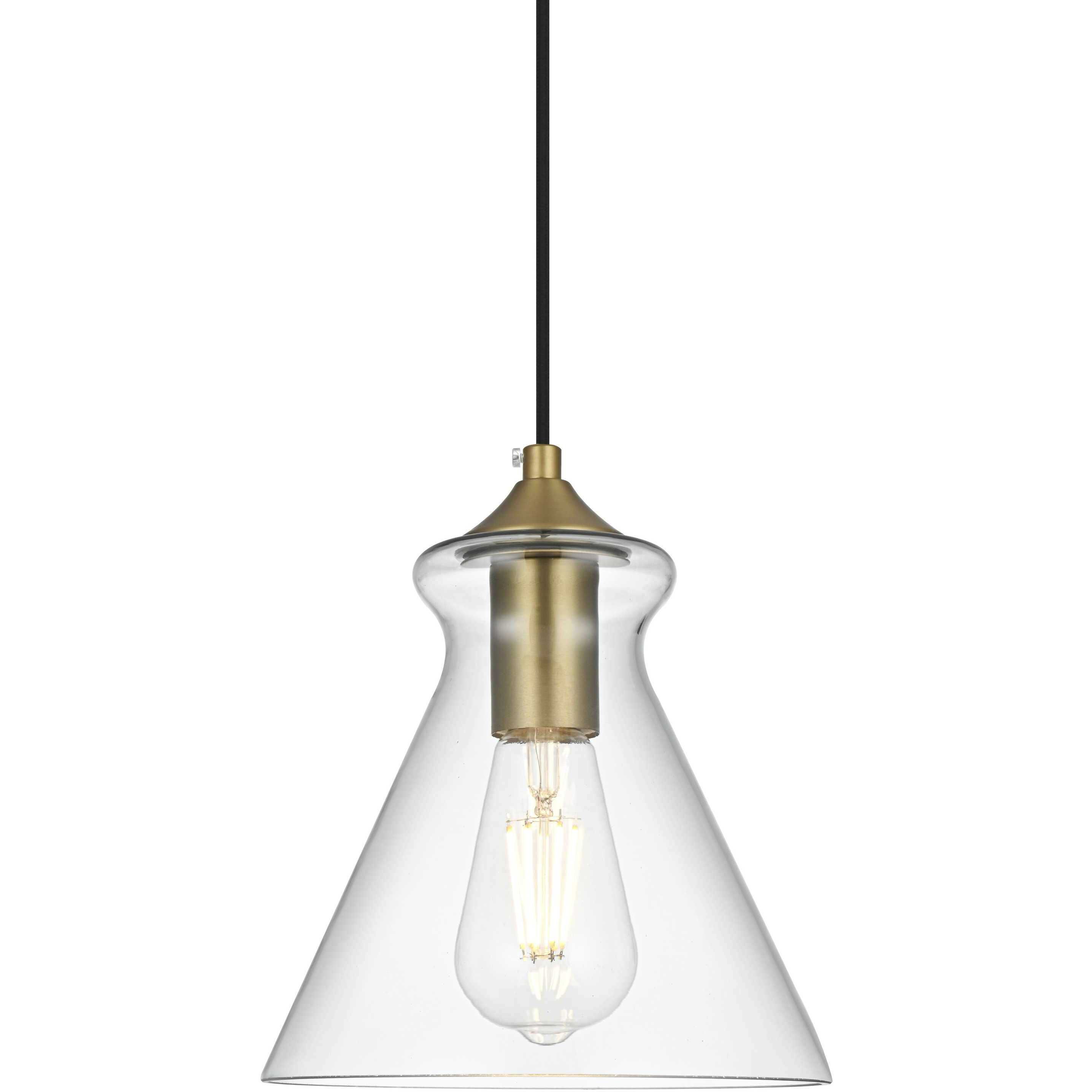 Destry 1 Light 8 inch Satin Gold Pendant Ceiling Light