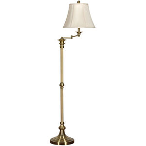 Signature 62 inch 100 watt Antique Brass Floor Lamp Portable Light