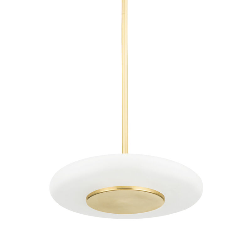 Blyford LED 15.5 inch Aged Brass Pendant Ceiling Light