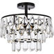 Mila 3 Light 14 inch Black Flush Mount Ceiling Light