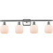 Ballston Belfast LED 36 inch Brushed Satin Nickel Bath Vanity Light Wall Light in Matte White Glass, Ballston