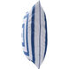 Dann Foley 24 inch Navy Blue and White Decorative Pillow